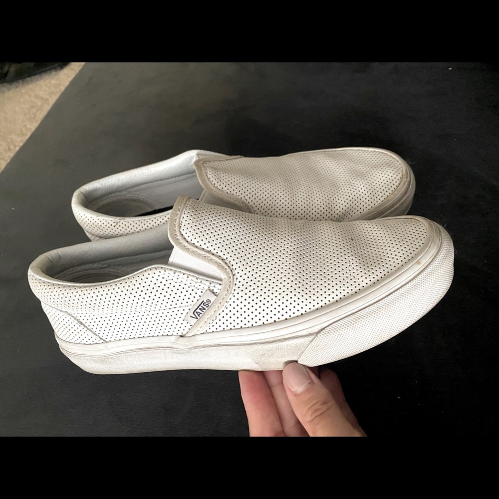White leather vans